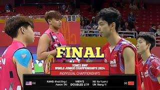 Yess JUARA!!Kang Khai Xing-Aaron Tai Muncul Juara World Junior Championship 2024!!HEBAT!!