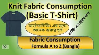 Fabric Consumption | Knit Fabric Consumption | Basic T-Shirt Costing |  [PSBD24]