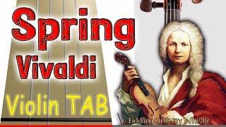 Spring - Vivaldi - Violin - Play Along Tab Tutorial