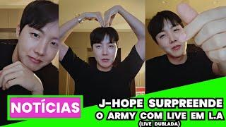 J-HOPE FAZ LIVE CONTANDO SOBRE ESTAR MORANDO SOZINHO EM L.A E TURNÊ NO BRASIL