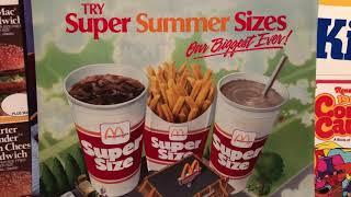 McDonald’s Super Size Product Line Burger Fries Soda (1987) 1980s 80s Then 80s Now