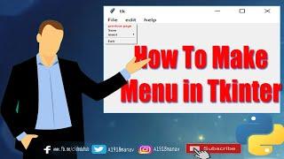 How to make menu in app using Python Tkinter