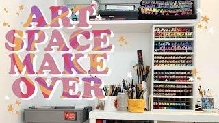  reorganizing my art space | lil art studio tour 