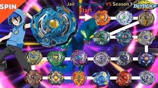 【Jail Jormungand VS ALL Beyblade Burst Marathon Battle】 ベイブレードバースト 베이블레이드 버스트 제일 요르문간드