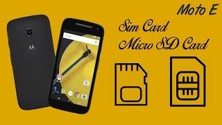 Moto E 2nd Gen - How to insert Sim Card & Memory Card!