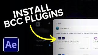 How to Install BCC Plugin in After Effects