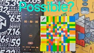 Breaking The Sub-50 Barrier On The 13x13 Rubik's Cube And MoYu WeiPo V5 AI Timed Trial