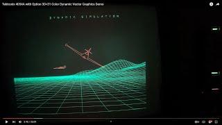 Tektronix 4054A with Option 30+31 Color Dynamic Vector Graphics Demo