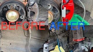 The Most IMPORTANT CAR MOD! E36 Brake Caliper Replacement (Non M) & Turner Motorsports Brake Lines.