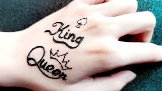 Mehndi tattoo design king and queen ️ | Mehndi design for girls  | #shorts