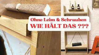 Bekanntes Designerregal in Rustikal - Mit Oberfräse und Handarbeit / ohne Leim und Schrauben