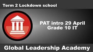 PAT Introduction grade 10 IT