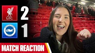 THE POWER OF ANFIELD!! | Liverpool 2-1 Brighton | Chloe’s Match Reaction