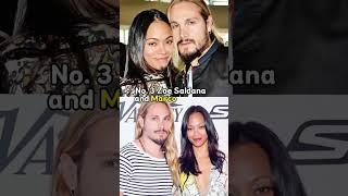 Six interracial black and white Hollywood couples