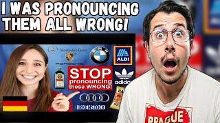 Italian Reacts To 15 German brands YOU pronounce WRONG!