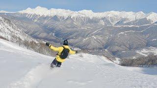 The best freeride route on the Alpika in Krasnaya Polyana