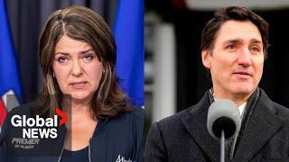 Alberta's Danielle Smith calls for quick election after Trudeau announces plan to step down