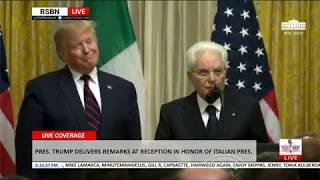 President Trump Delivers Remarks at a Reception in Honor of the Italian Republic