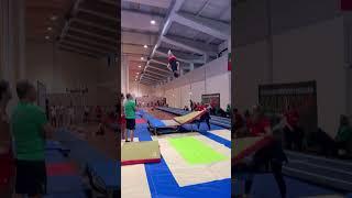 Spotters always coming in clutch #gymnastics #gymnasticssaves #flips #flipfail #fails #acrobstics