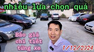 Báo giá chi tiết toàn bộ các xe tại Quang Tuấn Auto 1/12/2024