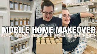 BUILDING A BUILT IN SPICE RACK IN OUR MOBILE HOME | 1991 mobile home makeover on a budget! Ep.36