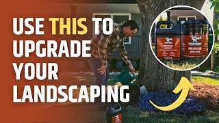 The best solution to keep your mulch in place | Liquid Rubber Mulch Glue