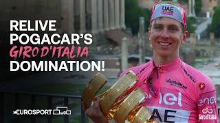 Relive Tadej Pogačar's EPIC 2024 Giro d'Italia victory  | Eurosport Cycling