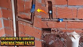 COMO FAZER ENCANAMENTO DE BANHEIRO SIMPLES, APRENDA COMO FAZER HIDRÁULICA DE BANHEIRO