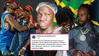 Listen to de moment Jamaican media saying shatta wale z lyrically far better than stonebwoy period