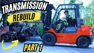 How to Diagnose Forklift Brakes And Toyota Transmission Rebuild PART 1!