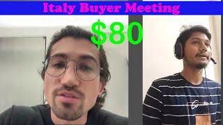 Italy Buyer meeting || buyer meeting || youtube seo work buyer interview