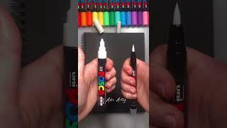 Activating a White Brush Posca Marker! #shorts