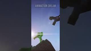 Minecraft Dream Vs. Animation Dream  Dream On Kratos Cliff Jump #minecraft #shorts #dream #dreamon