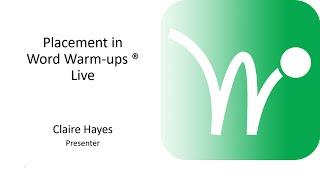 Webinar: Placing Students in Word Warm-ups Live