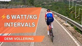 HOW strong are Women Elite Cyclists? | 6watt/kg intervals with DEMI VOLLERING