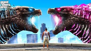 NEW EMPIRE GODZILLA VS  GODZILLA Fight in GTA 5 ||The New Empire Attack Franklin || Gta 5 Tamil