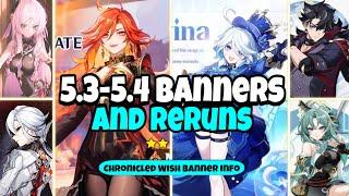 NEW UPDATE!! All Character Banners From Version 5.3 to 5.4 Along With Reruns - Genshin Impact