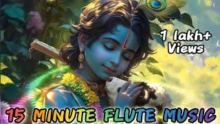 15 min krishna flute music + calm & relaxing music   #krishna #music #viral #love #trending #god