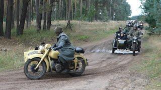 Militärmotorradtreffen Dolle 2024- Ausfahrt der Motorräder