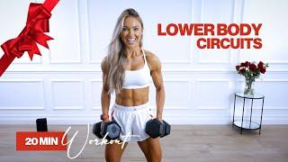 20 Minute Dumbbell Lower Body Circuits Workout | Caroline Girvan