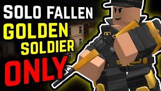 SOLO FALLEN WITH ONLY GOLDEN SOLDIER | Roblox TDS