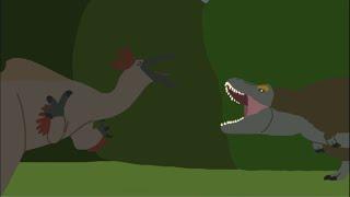 Amazing Dinoworld Deinocheirus vs Tarbosaurus (animated)