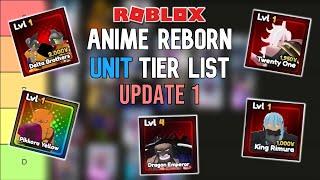 Anime Reborn Units Tier List - Update 1