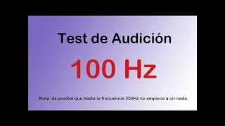 Test de audición auditivo desde graves a agudos - Hearing test