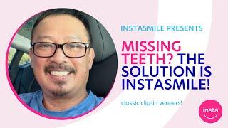 Missing teeth? The affordable solution is instasmile clip-in veneers!