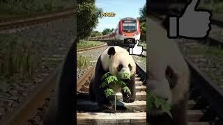 kasian si panda #panda #relkeretaapi #ai #animals #cute
