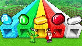 JJ and Mikey: TREASURE Tunnel Battle in Minecraft - Maizen