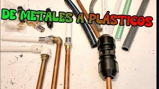 CUATRO FORMAS DE UNIR TUBERÍAS METÁLICAS A PLASTIOCAS. COBRE-MULTICAPA. #elfontaneroencasa#multicapa