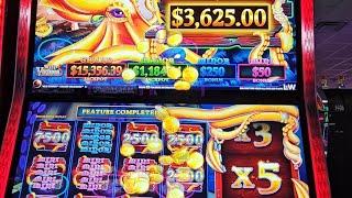 5x JACKPOT, KRAKEN UNLEASHED JACKPOT, HANDPAY, KICKAPOO LUCKY EAGLE CASINO