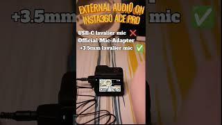 how to connect an external mic on Insta360 Ace Pro #shorts #insta360 #insta360acepro